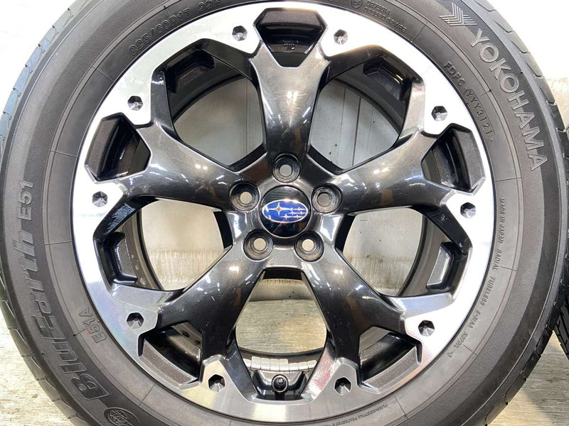 ヨコハマ ブルーアース E51A 225/60R17  /スバル純正  7.0J+55 100-5穴 4本