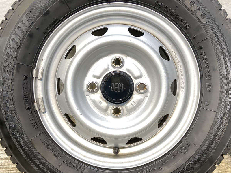 ブリヂストン W300 145/80R12 80/78LT /　 JECT T3 3.5J+ 100-4穴 4本