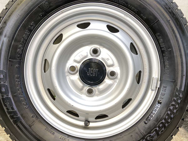 ブリヂストン W300 145/80R12 80/78LT /　 JECT T3 3.5J+ 100-4穴 4本