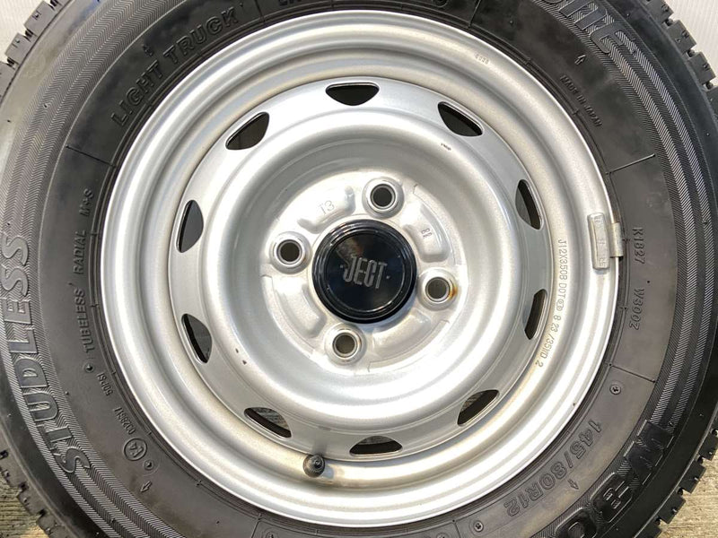 ブリヂストン W300 145/80R12 80/78LT /　 JECT T3 3.5J+ 100-4穴 4本