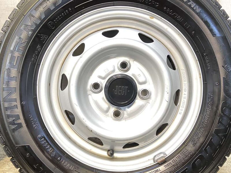ダンロップ ウィンターマックス LV01 145/80R12 80/78LT /　 JECT T3 3.5J+ 100-4穴 4本