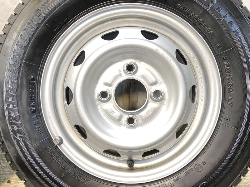 ブリヂストン W300 145/80R12 80/78LT /　 TOPY T3 3.5J+ 100-4穴 4本