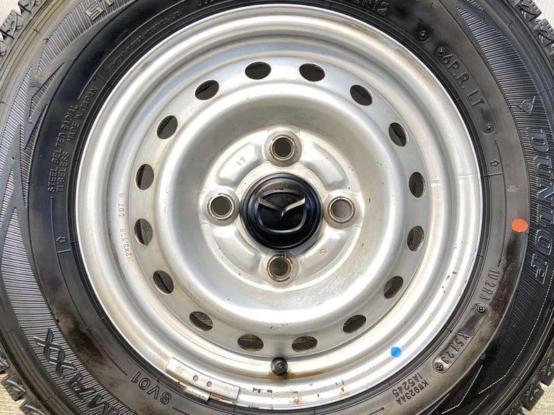 ダンロップ ウィンターマックス SV01 145R12 6PR /マツダ純正  3.5J+ 100-4穴 4本