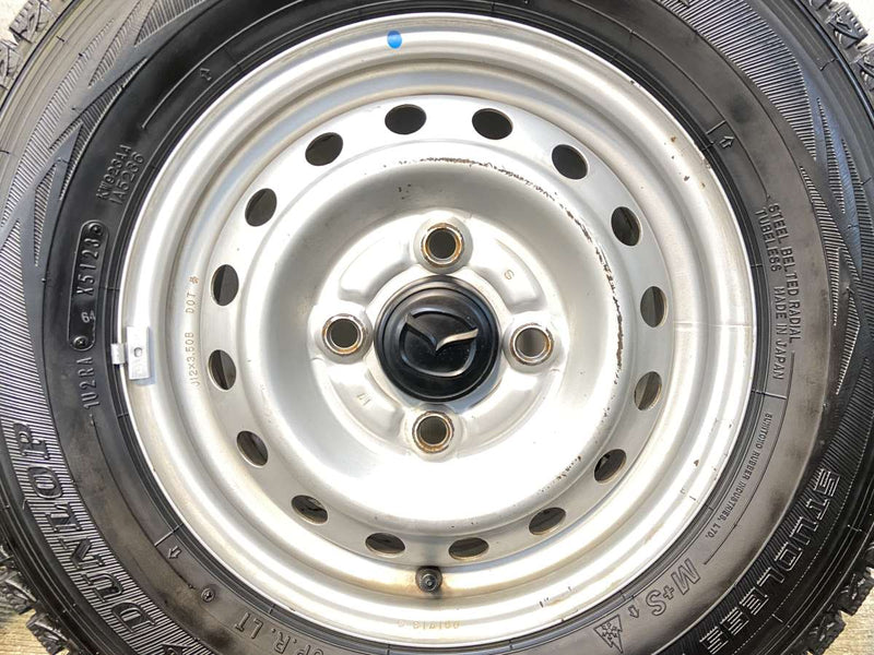 ダンロップ ウィンターマックス SV01 145R12 6PR /マツダ純正  3.5J+ 100-4穴 4本