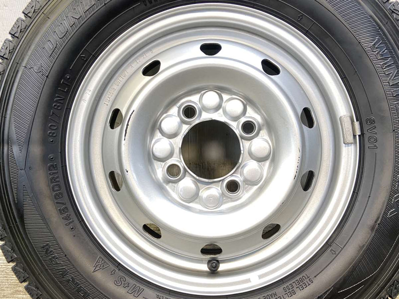 ダンロップ ウィンターマックス SV01 145/80R12 80/78LT /　 M74 3.5J+ 100-4穴 4本