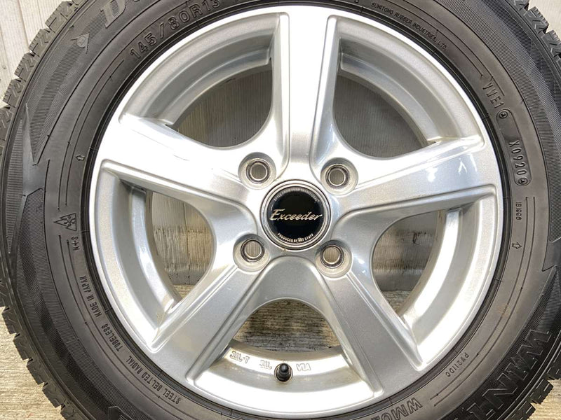 ダンロップ ウィンターマックス WM02 145/80R13  /　 エクシーダー 4.0J+43 100-4穴 4本