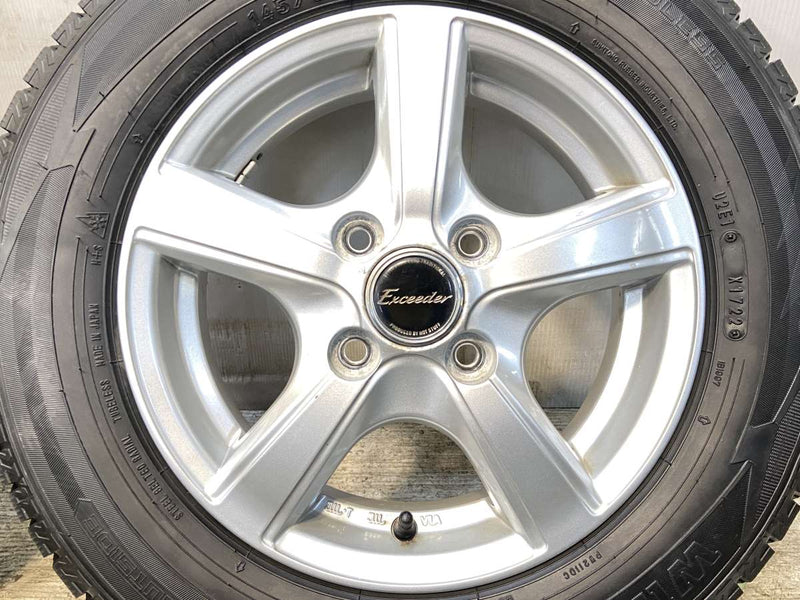 ダンロップ ウィンターマックス WM02 145/80R13  /　 エクシーダー 4.0J+43 100-4穴 4本