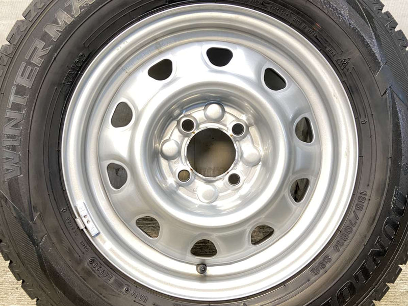 ダンロップ ウィンターマックス WM02 185/70R14  /　 TOPY M47A 5.0J+ 100-4穴 4本