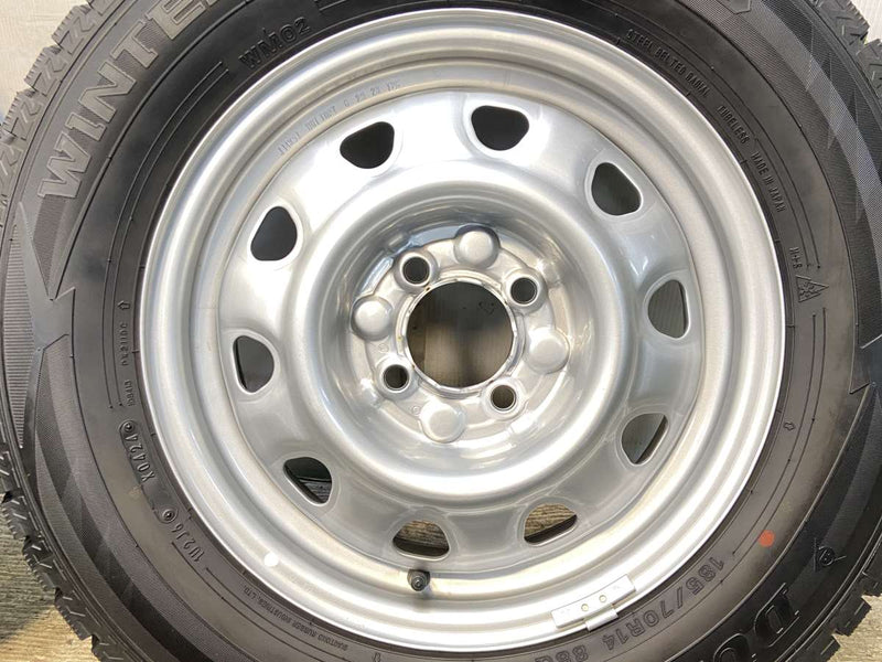 ダンロップ ウィンターマックス WM02 185/70R14  /　 TOPY M47A 5.0J+ 100-4穴 4本