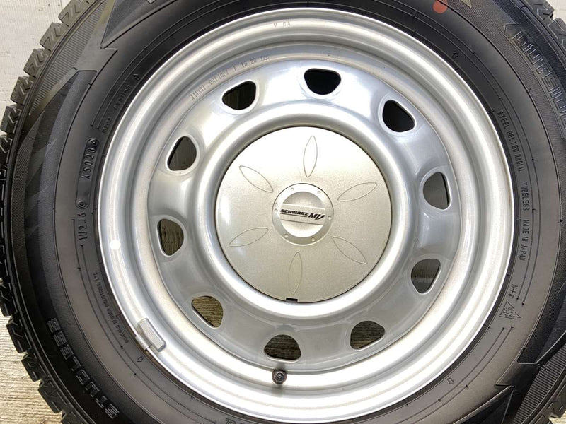 ダンロップ ウィンターマックス WM02 185/70R14  /　 SCHWARZ MV V6A 5.0J+ 100/114.3-4穴 4本