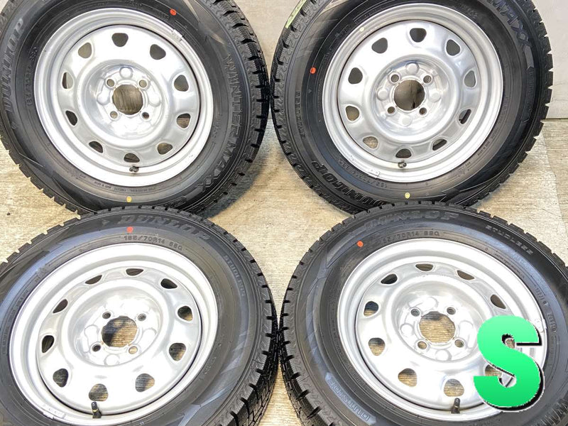 ダンロップ ウィンターマックス WM02 185/70R14  /　 TOPY M47A 5.0J+ 100-4穴 4本