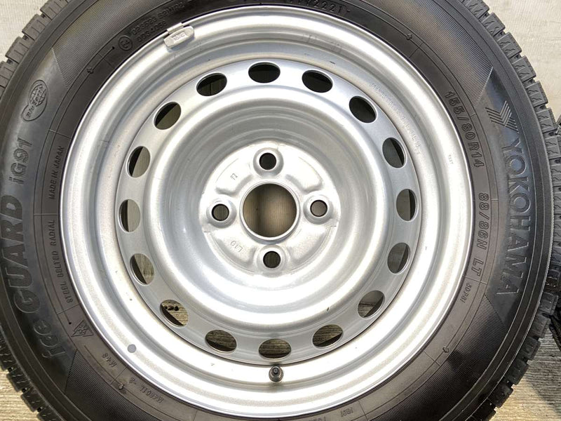 ヨコハマ アイスガード iG91 155/80R14 88/86LT /トヨタ純正 L10 5.0J+39 100-4穴 4本