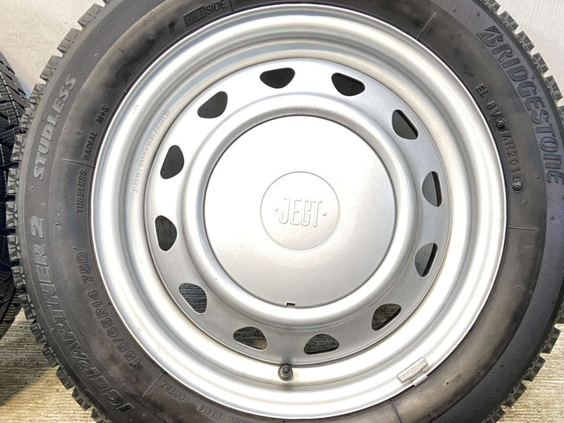 ブリヂストン アイスパートナー2 155/65R14  /　 JECT MN 4.5J+ 100/114.3-4穴 4本