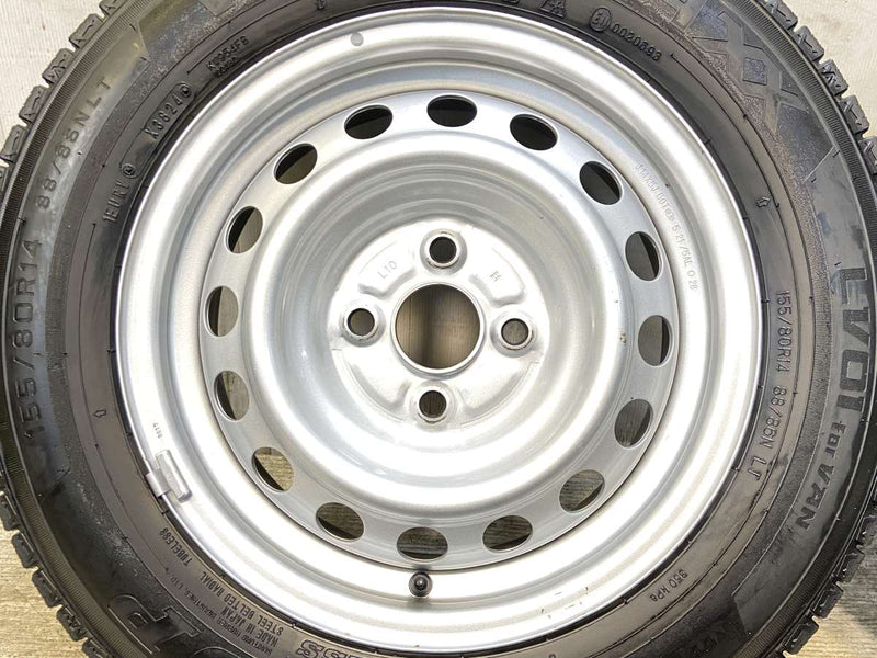 ダンロップ ウィンターマックス LV01 155/80R14 88/86LT /トヨタ純正 L10 5.0J+39 100-4穴 4本