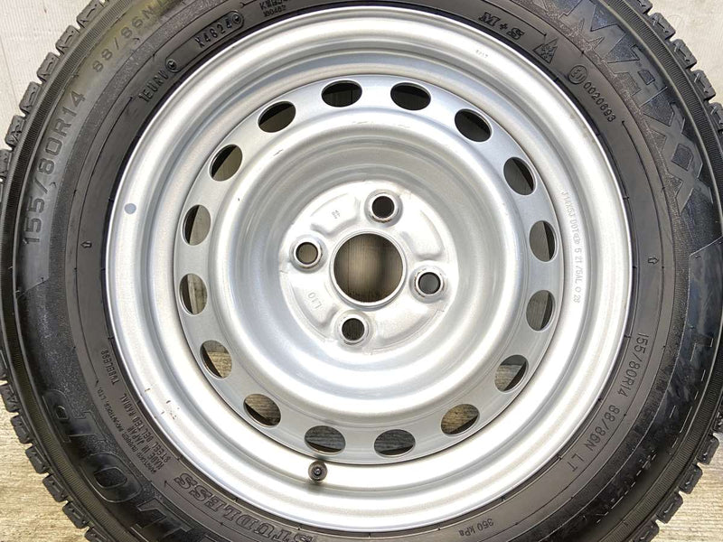 ダンロップ ウィンターマックス LV01 155/80R14 88/86LT /トヨタ純正 L10 5.0J+39 100-4穴 4本