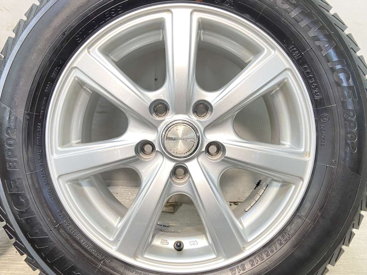 イエローハット PRACTIVA ICE BP02 195/65R15 / PRD 6.0J+43 114.3-5穴 4本 –  タイヤ・ホイールカンパニー