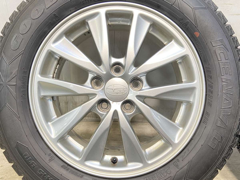 グッドイヤー アイスナビ 6 195/65R15  /スバル純正  6.0J+48 100-5穴 4本