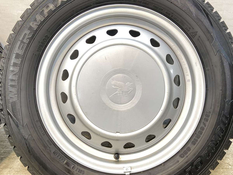 ダンロップ ウィンターマックス WM02 185/65R15  /　 キャロウィン S7 5.5J+ 100/114.3-4穴 4本