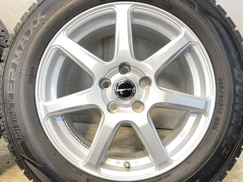 ダンロップ ウィンターマックス WM02 225/60R17  /　 PRD 7.0J+39 114.3-5穴 4本