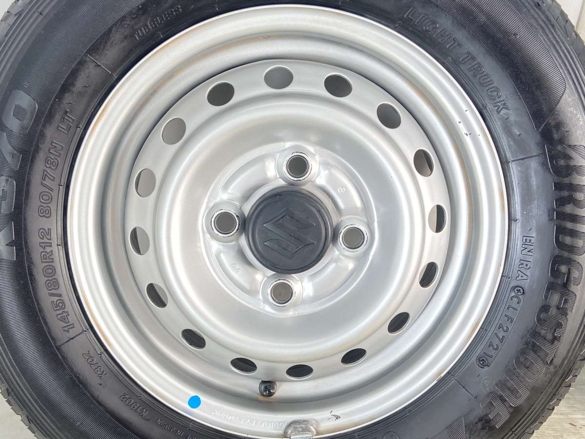 ブリヂストン K370 145/80R12 80/78N LT /スズキ純正 4.0J+ 100-4穴 4 
