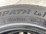 トーヨータイヤ トランパス Luk 155/65R14  2本