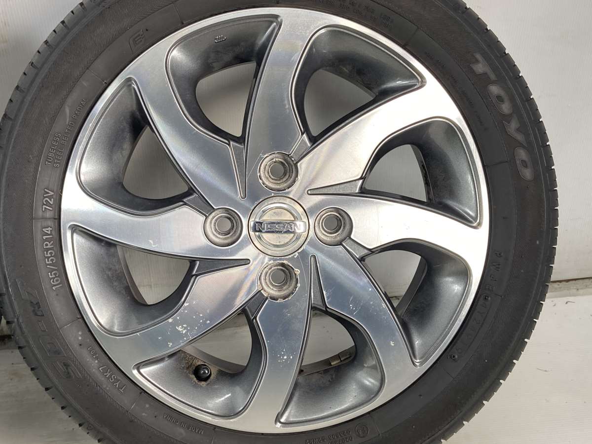 送料込 165/55R14 ノーマル 23年製 トーヨー SD-K7 トーヨータイヤ SD-K7 165/55R14 /日産純正 4.5J+50 100-4穴 4本
