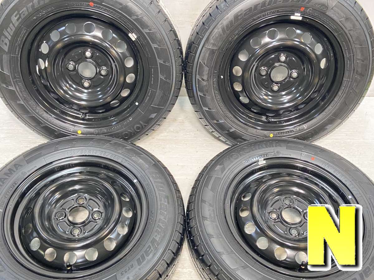 ヨコハマ ブルーアースVAN RY55 155/80R14 88/86 LT /トヨタ純正 5.0J+