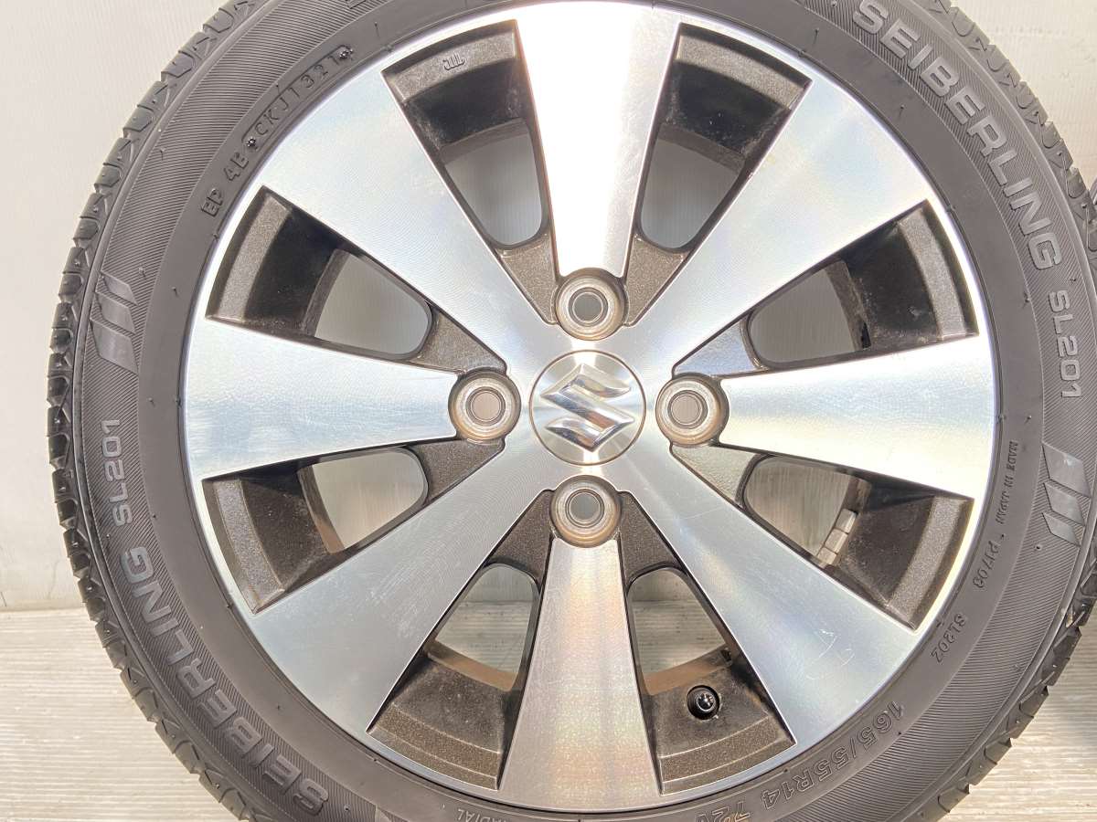 セイバーリング SL201 165/55R14 /スズキ純正 4.5J+50 100-4穴 4本