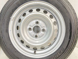 ブリヂストン V600 155/80R14 88/86LT /トヨタ純正 AL 5.0J+ 100-4穴 4本