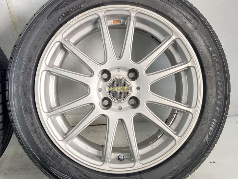 トーヨータイヤ トランパス mpZ 185/55R15 /A-TECH FINAL SPEED 6.5J+38 100-4穴 4本 – タイヤ ・ホイールカンパニー