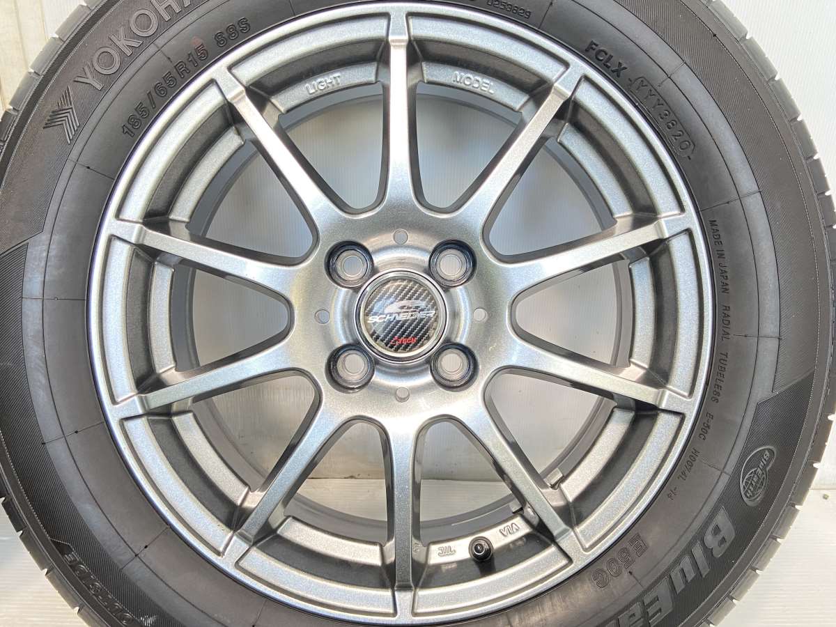 ヨコハマ ブルーアース E50 185/65R15 / シュナイダー 5.5J+45 100-4穴 4本 – タイヤ・ホイールカンパニー