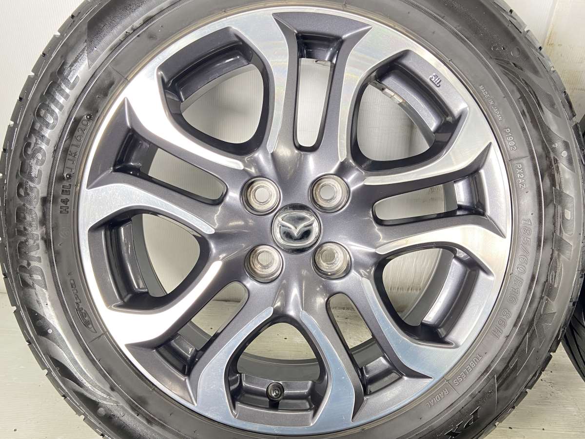 ブリヂストン プレイズ PX2 185/60R16 /マツダ純正 5.5J+40 100-4穴 4