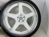 デリンテ/サンダーD7 215/40R18  /WORK エモーションT5R 2P 8.5J+35 100-5穴 4本