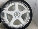 デリンテ/サンダーD7 215/40R18  /WORK エモーションT5R 2P 8.5J+35 100-5穴 4本