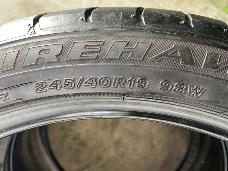 ファイアストン ファイアホーク ワイドオーバル 245/40R19  2本