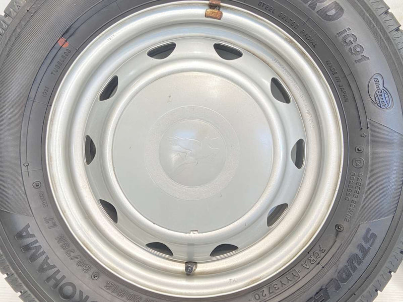 ヨコハマ アイスガード iG91 145/80R12 80/78N LT /　 キャロウィン 4.0J+ 100/110/114.3-4穴 4本