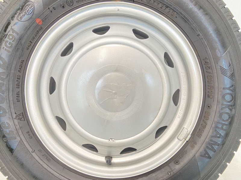 ヨコハマ アイスガード iG91 145/80R12 80/78N LT /　 キャロウィン 4.0J+ 100/110/114.3-4穴 4本