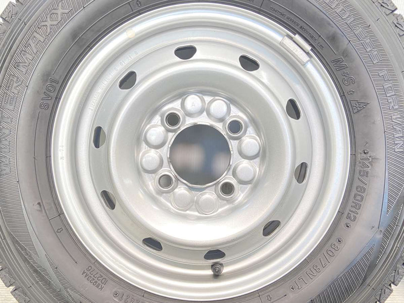ダンロップ ウィンターマックス SV01 145/80R12 80/78 LT / 3.5J+ 100-4穴 4本
