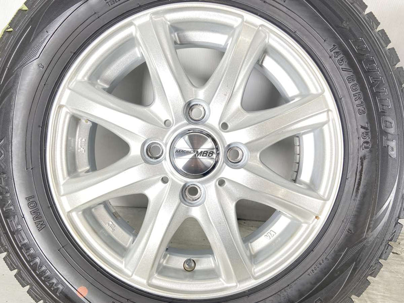 ダンロップ ウィンターマックス WM01 145/80R13 /　 MACBESMB8 4.0J+42 100-4穴 4本