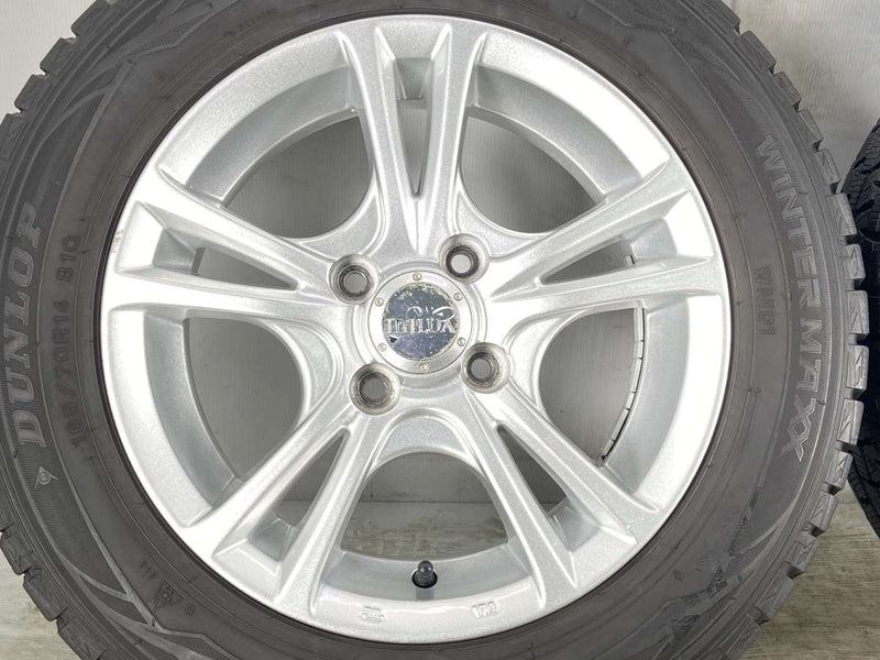 ダンロップ ウィンターマックス WM01 165/70R14 /MILVA 14x5.0 35 100-4穴