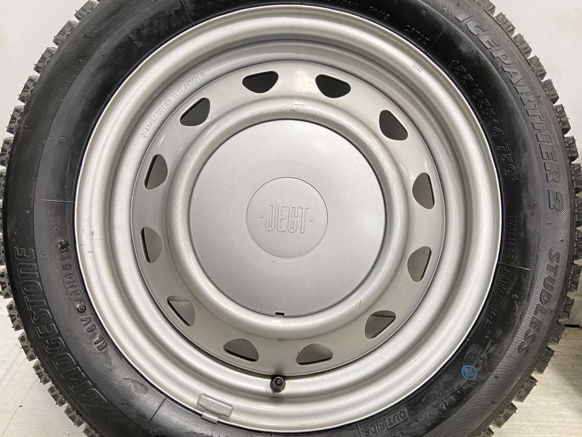 美品155/65/14ブリヂストンアイスパートナー2 タイヤホイール4本セット 軽自動車用 4本SET】ブリヂストン BS アイスパートナー2 [155/65R14