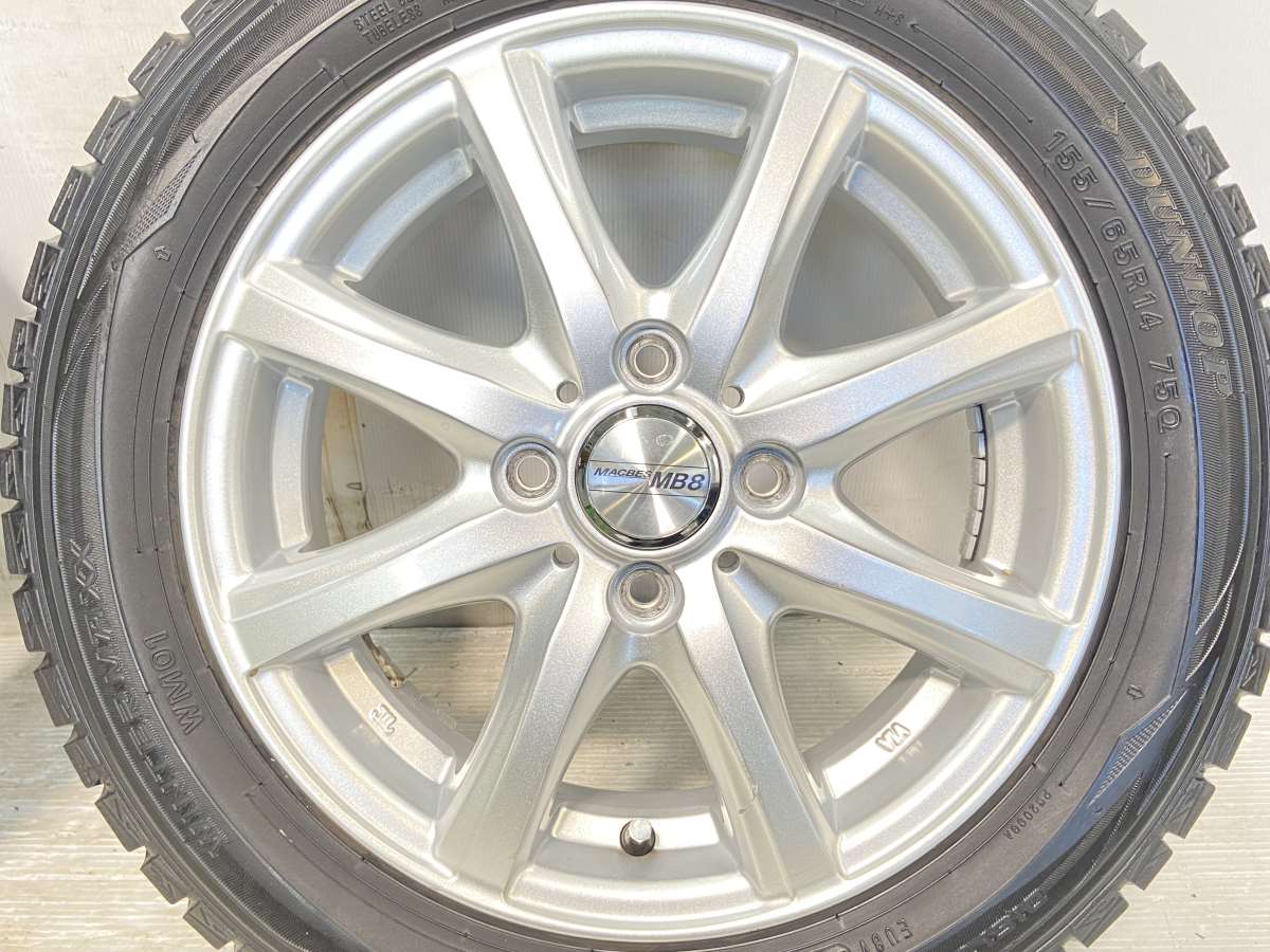 ダンロップ ウィンターマックス WM01 155/65R14 / MACBES MB8 4.5J+45