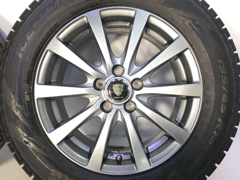 ピレリ アイスアシンメトリコ 195/65R15 /マナレイ  15x6.0 45 100-5穴