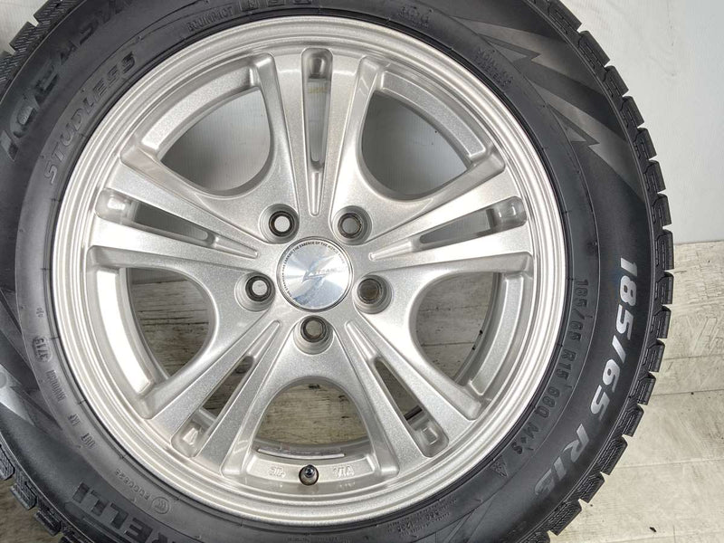 ピレリ アイスアシンメトリコ＋ 185/65R15  /　 ストレンジャー 6.0J+45 100-5穴 4本