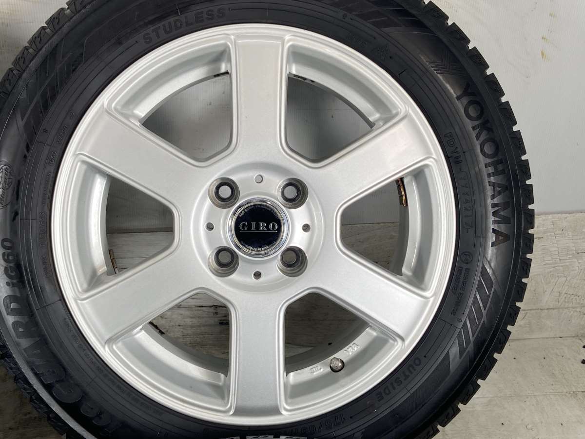 ヨコハマ アイスガード iG60 175/65R15 / GIRO 6.0J+45 100-4穴 4本