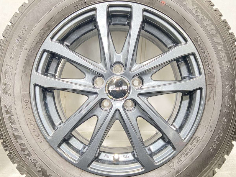 オートバックス ノーストレック N3i 195/65R15 /　 LEBEN 6.0J+43 100-5穴 4本