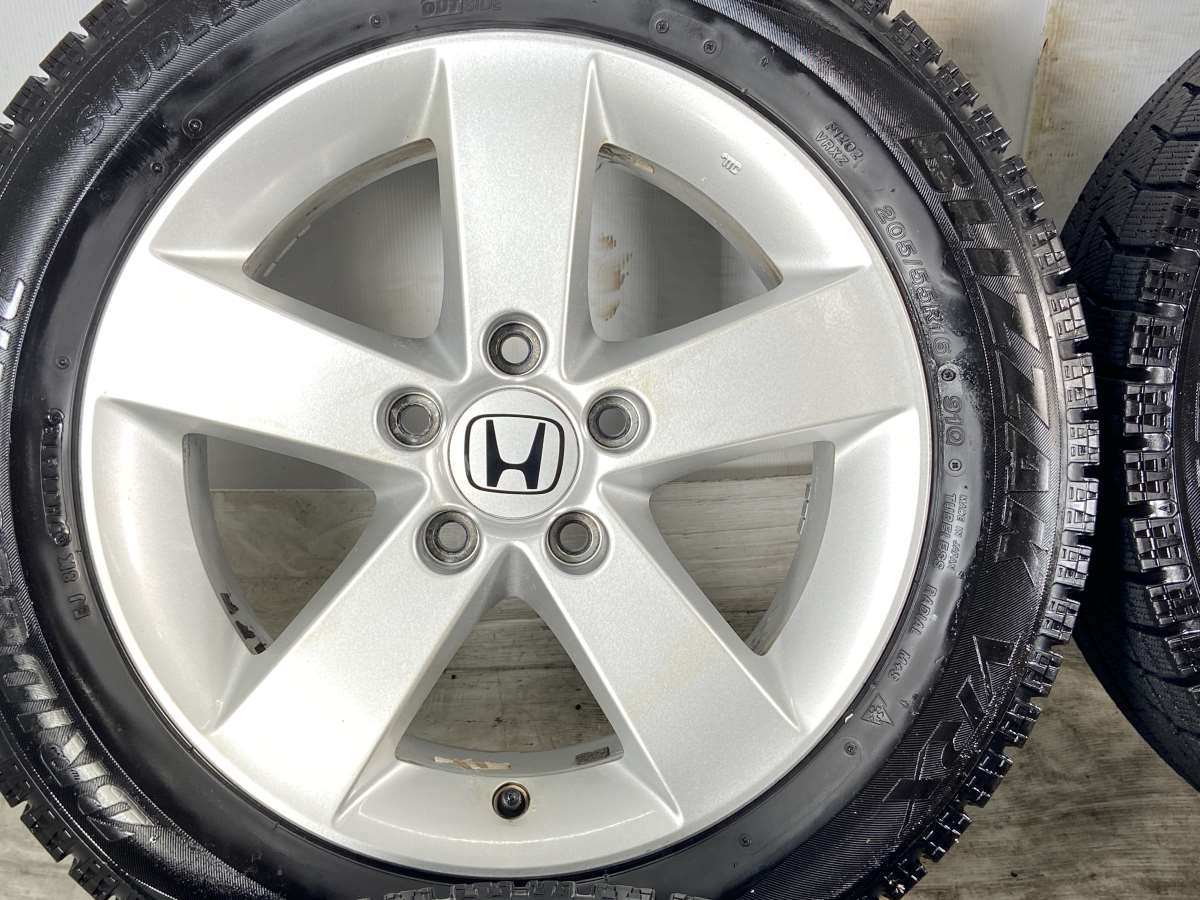 ブリヂストン VRX 205/55R16 /ホンダ純正 6.5J+45 114.3-5穴 4本