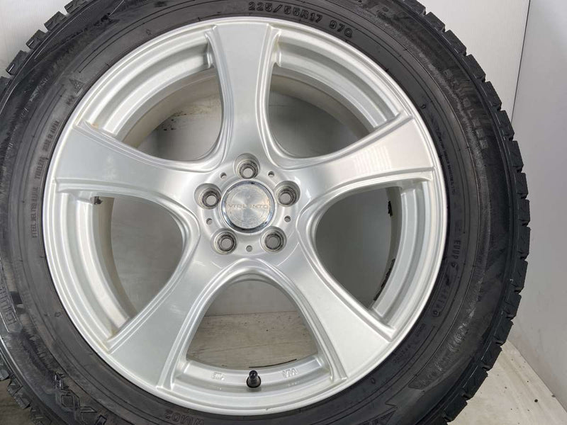 ダンロップ ウィンターマックス WM02 225/55R17  /　 VIOLENTO 7.0J+48 100-5穴 4本